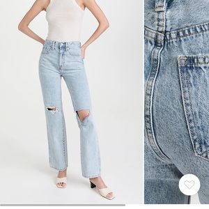 Cassie super high rise straight Jean